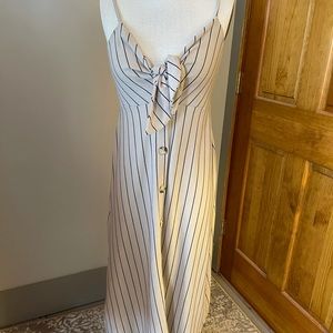 AVAH striped midi dress